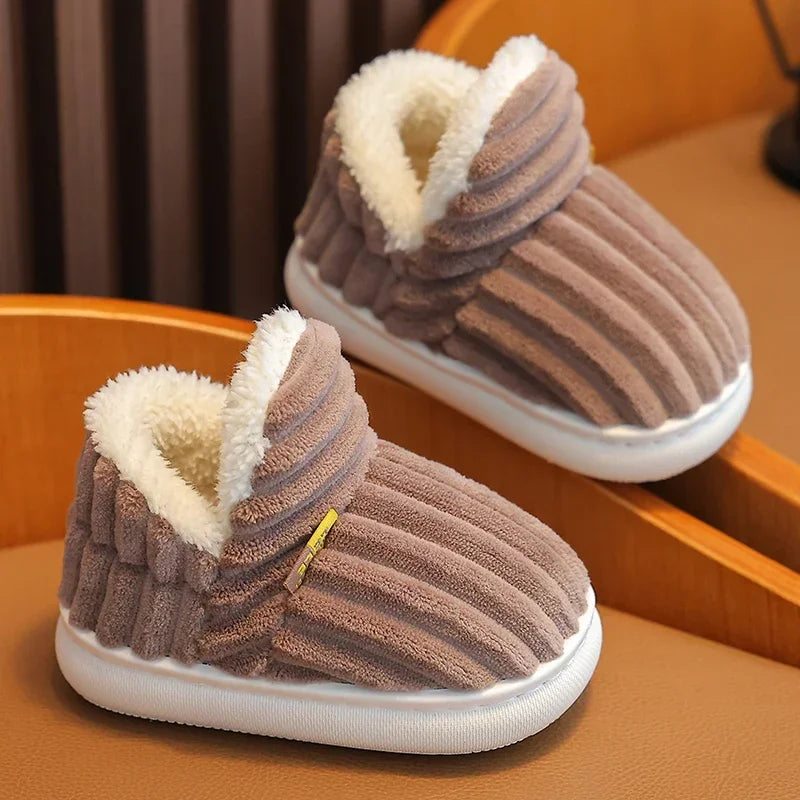 Chaussons Fourrés Enfant Marron