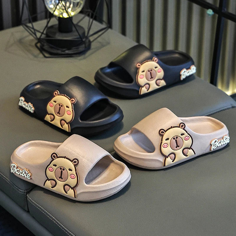 Claquette Enfant Animal Noir