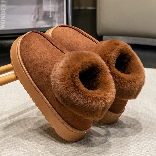 Chaussons Hiver Femme Marron