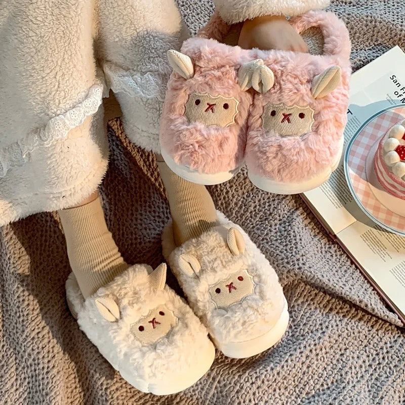 Chaussons Mouton Rose