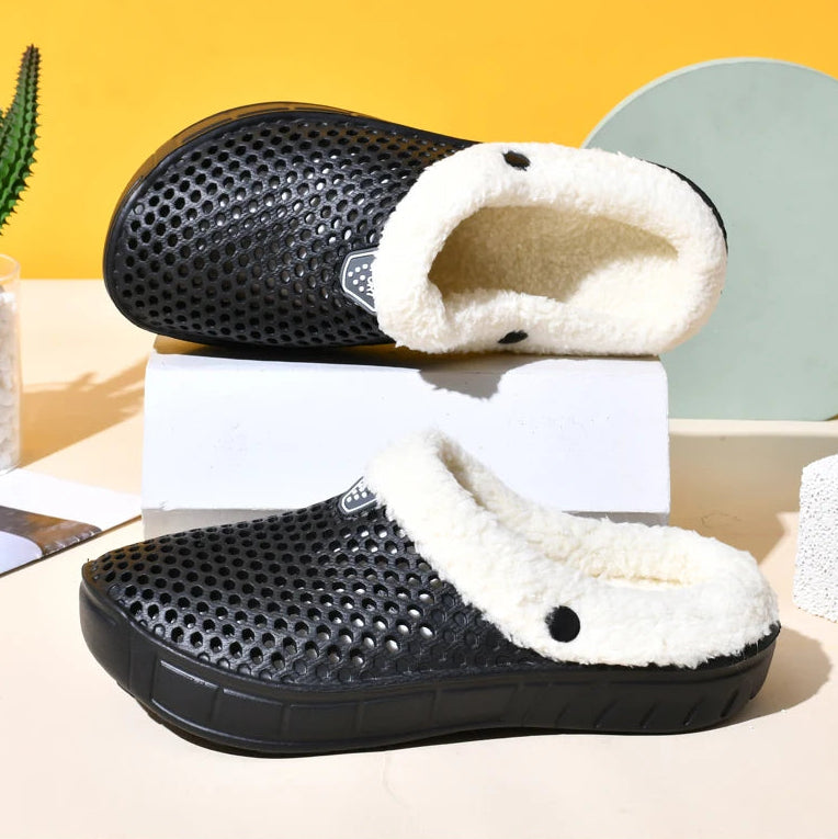 Chaussons Chauds Noir Blanc