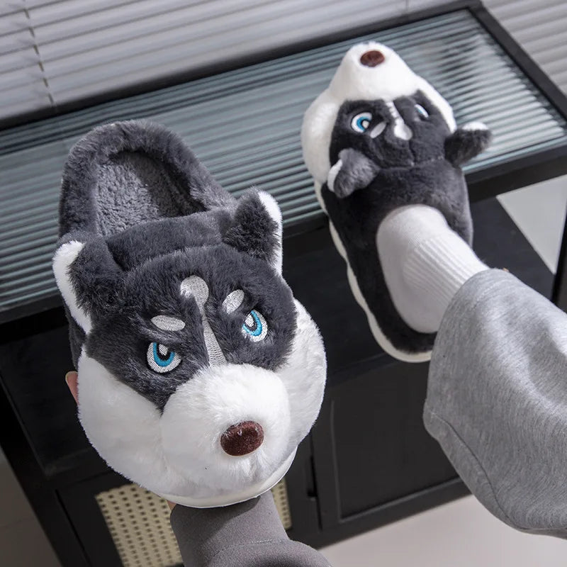 Chaussons Loup Gris Foncé