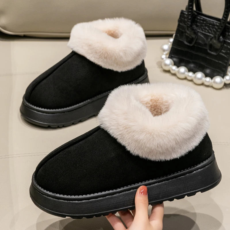 Chaussons Hiver Femme Noir
