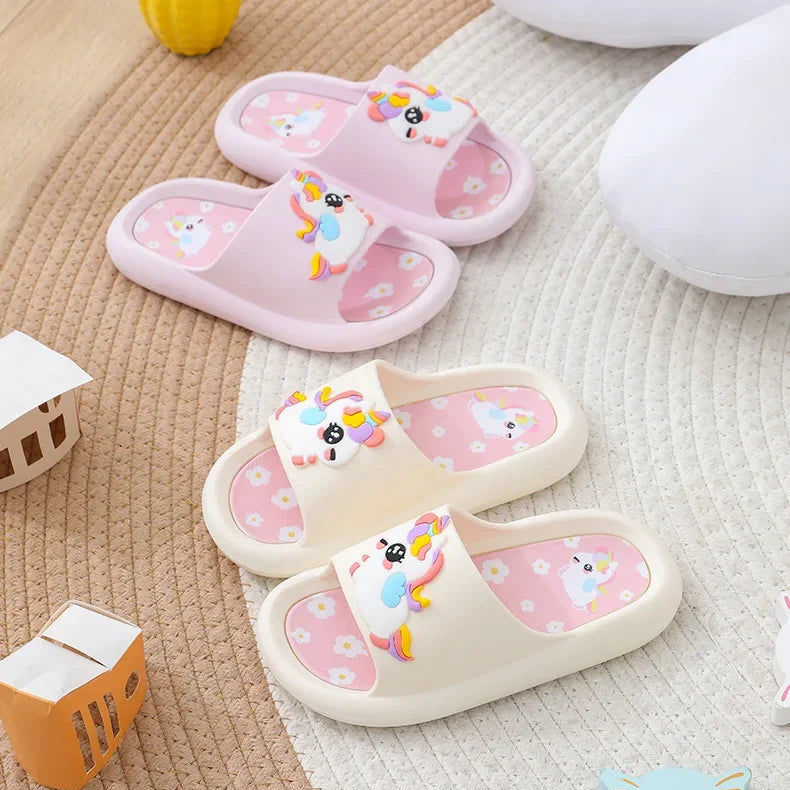 Claquette Enfant Licorne Blanc