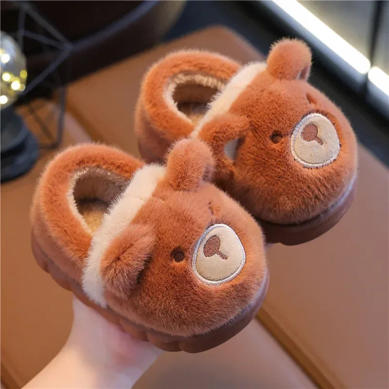 Chaussons Animaux Enfant Marron