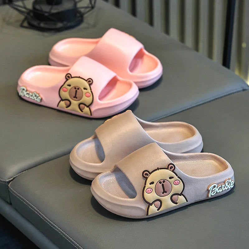 Claquette Enfant Animal Rose