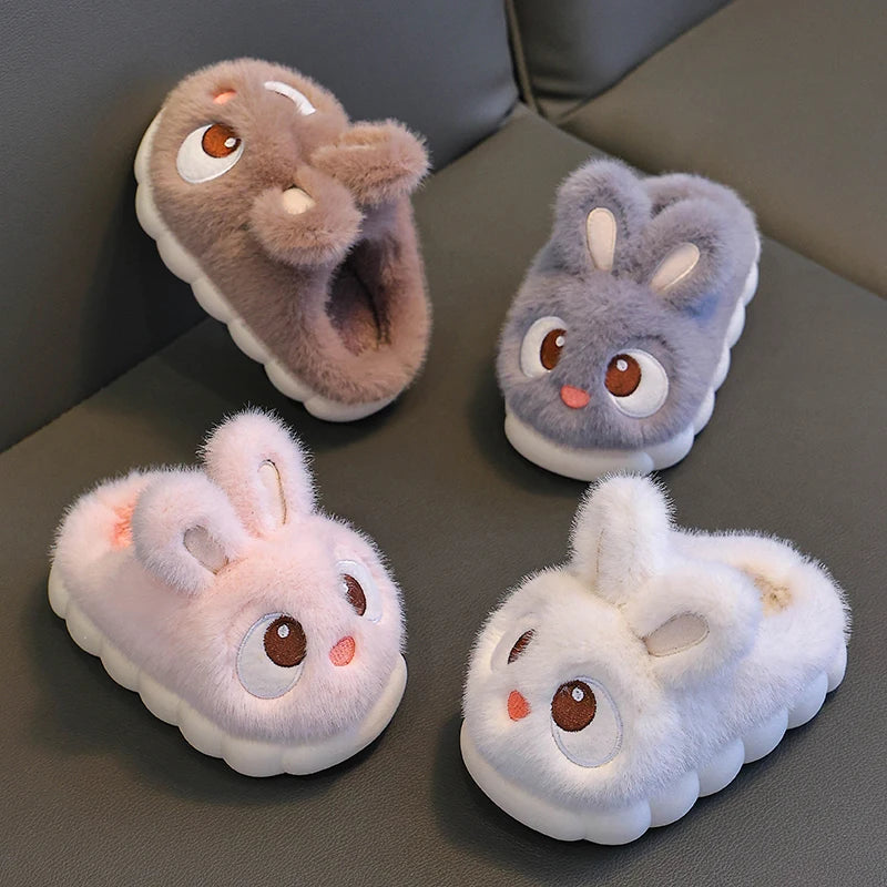 Chaussons Lapin Enfant Gris