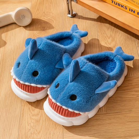 Chaussons Requin Bleu