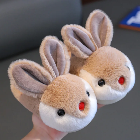 Chaussons Lapin Enfant Marron