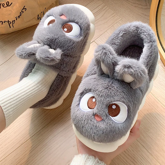 Chaussons Lapin Gris