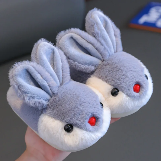 Chaussons Lapin Enfant Gris