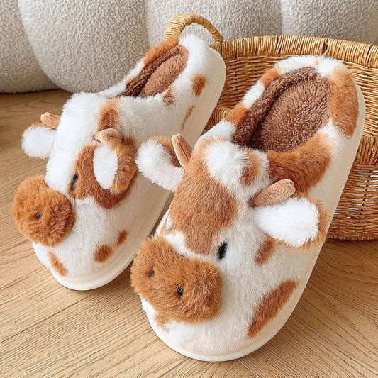 Chaussons Vache Marron