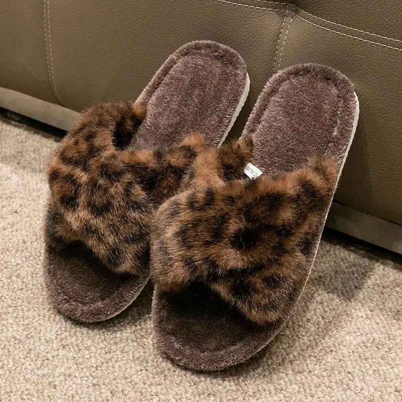 Chaussons Léopard Femme