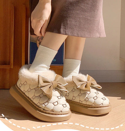 Chaussons Élégants Femme Beige