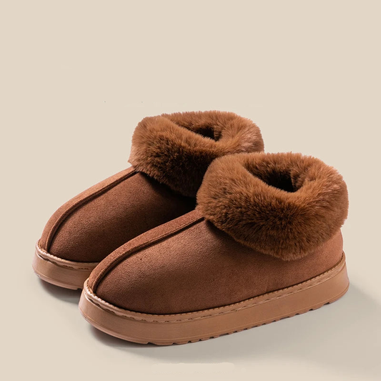 Chaussons Hiver Femme Marron