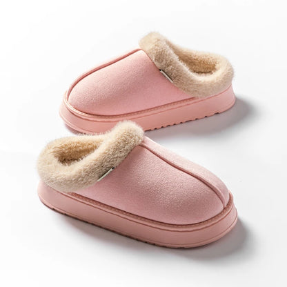 Chaussons Fourrées Femme Rose