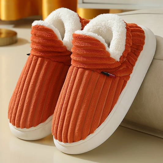 Chaussons Fourrées Orange