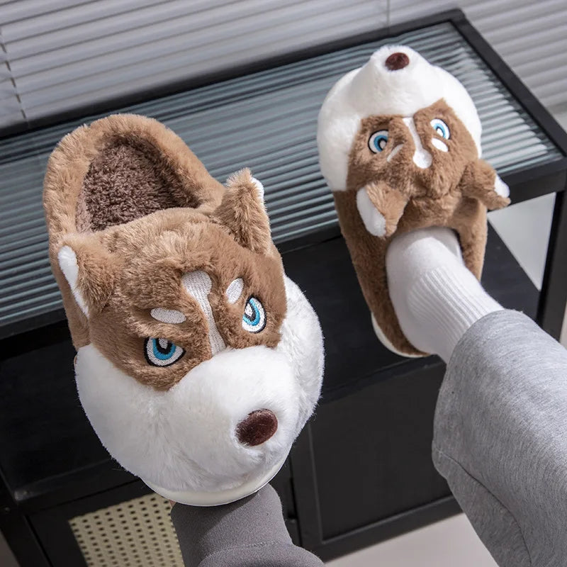 Chaussons Loup Beige