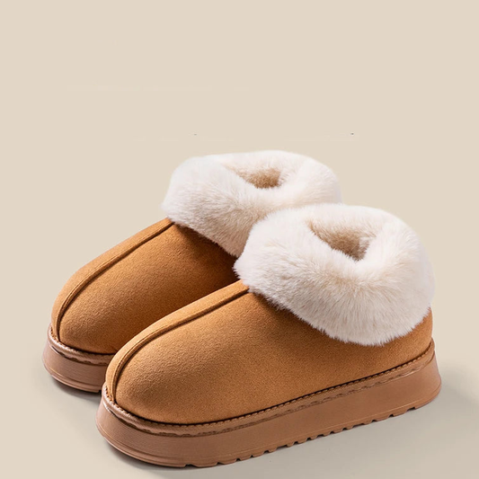 Chaussons Hiver Femme Marron Clair