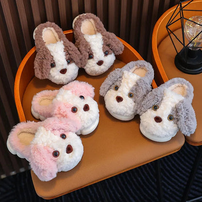 Chaussons Chien Enfant Rose