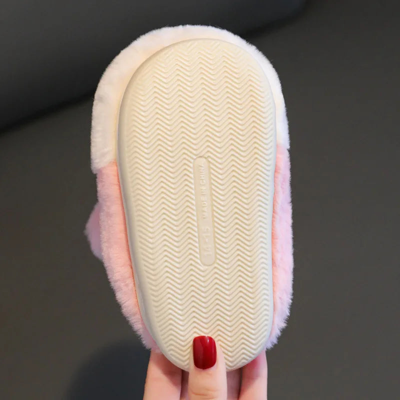 Chaussons Lapin Enfant Rose