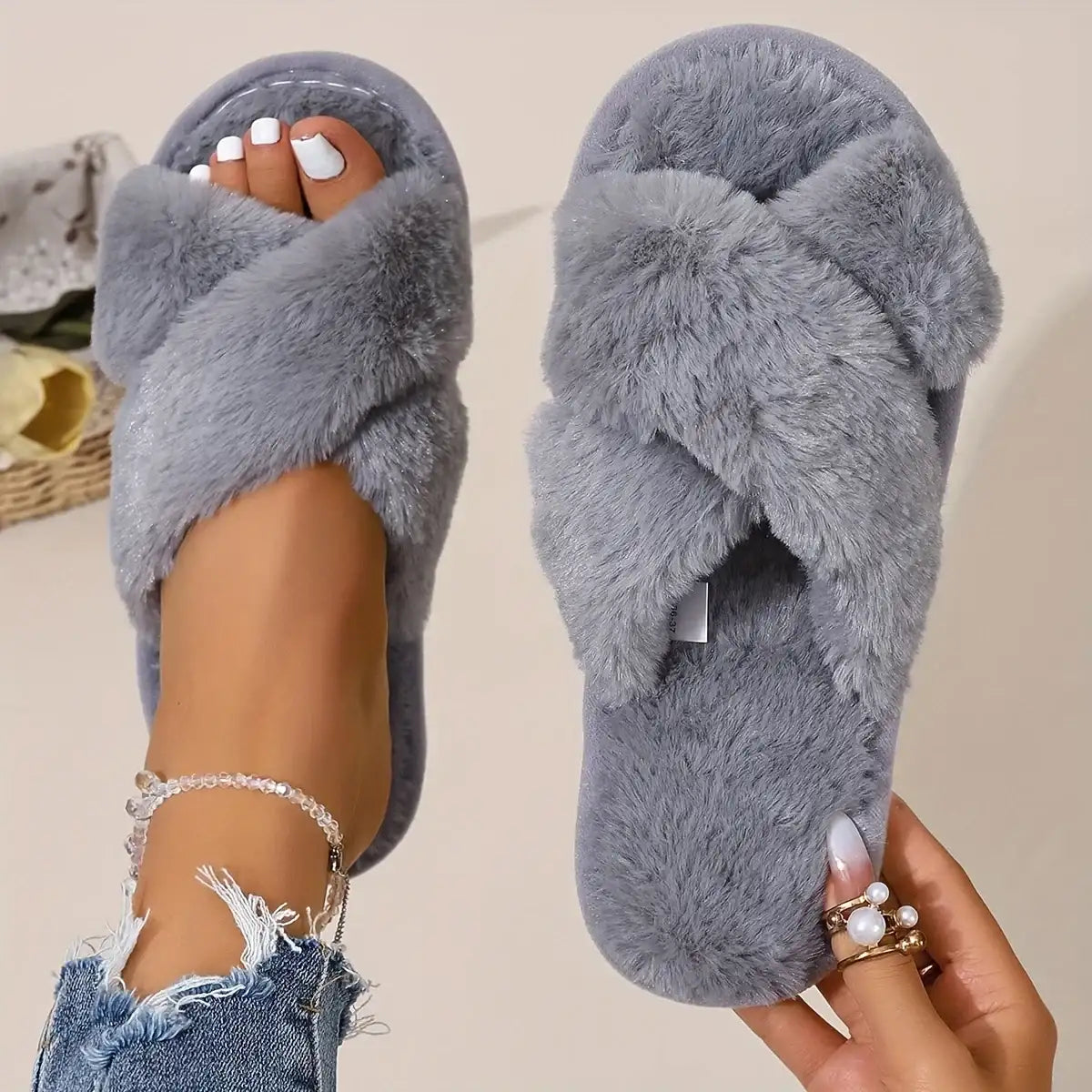 Chaussons Chauds Femme