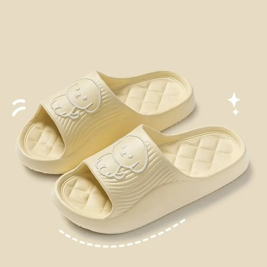 Claquette Confortable Femme Jaune