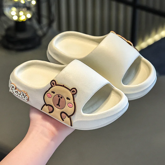 Claquette Enfant Animal Blanc