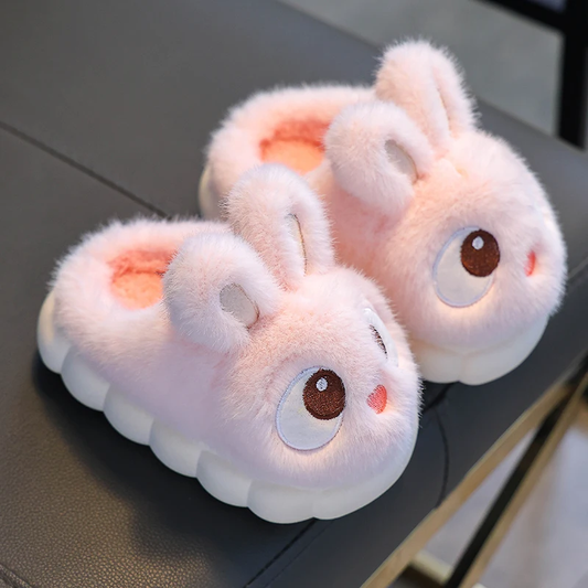 Chaussons Lapin Enfant Rose