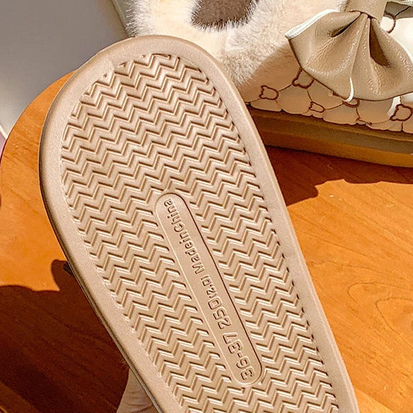 Chaussons Élégants Femme Marron