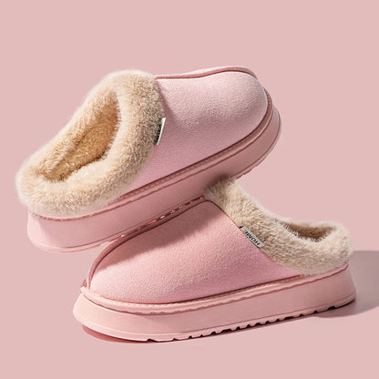 Chaussons Fourrées Femme Rose